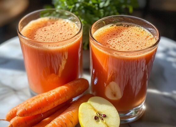 Apple Carrot Juice – A Refreshingly Sweet and Nutritious Drink! prepared at home with simple ingredients and clear steps.
