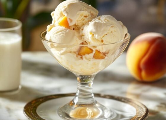 Homemade Peach Ice Cream prepared at home with simple ingredients and clear steps.