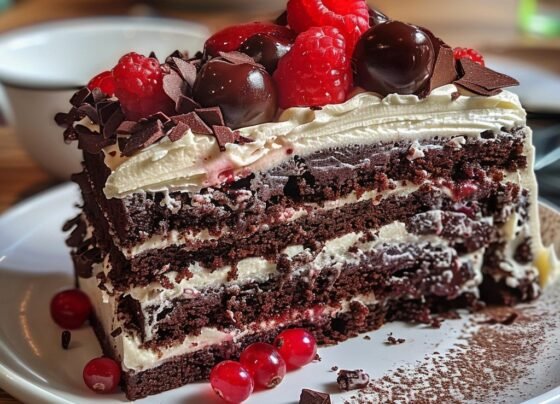 Black Forest Cake prepared at home with simple ingredients and clear steps.