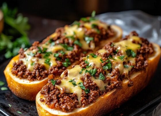 Sloppy Joe Garlic Bread Recipe prepared at home with simple ingredients and clear steps.