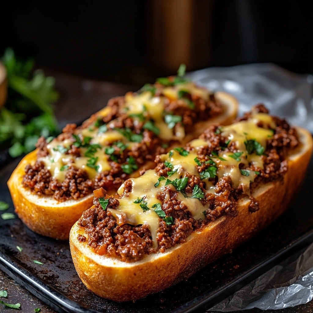 Sloppy Joe Garlic Bread Recipe