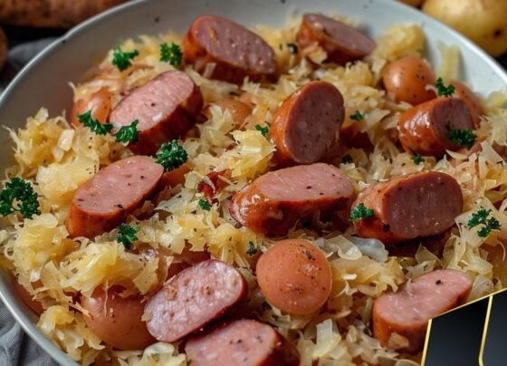 Polish sausage Sauerkraut and potatoes prepared at home with simple ingredients and clear steps.