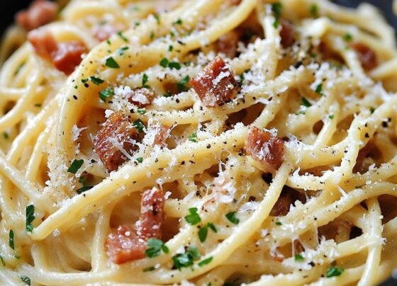 Spaghetti Carbonara Recipe | Creamy and Savory prepared at home with simple ingredients and clear steps.