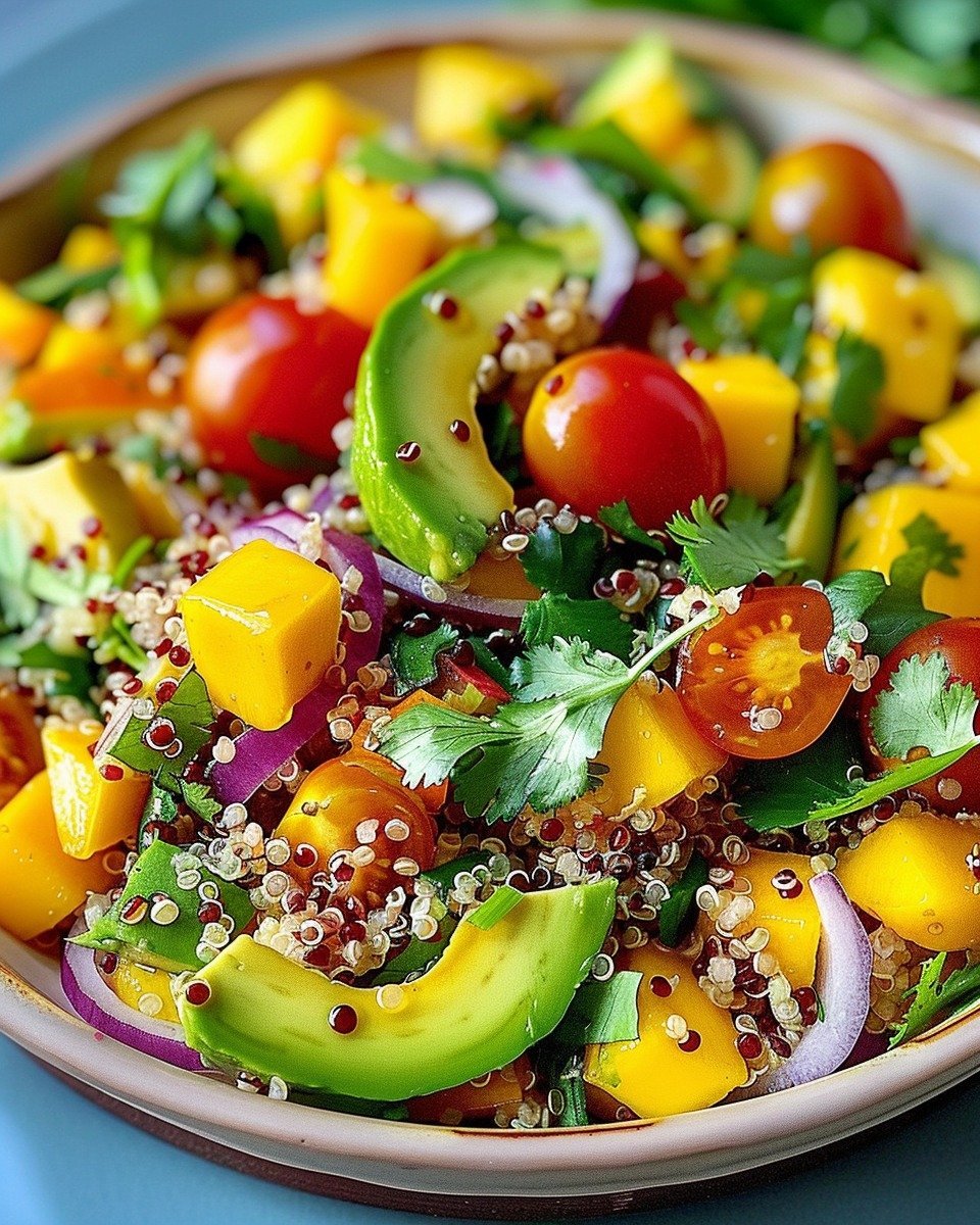 Quinoa Salad with Mango, Avocado & Tomato