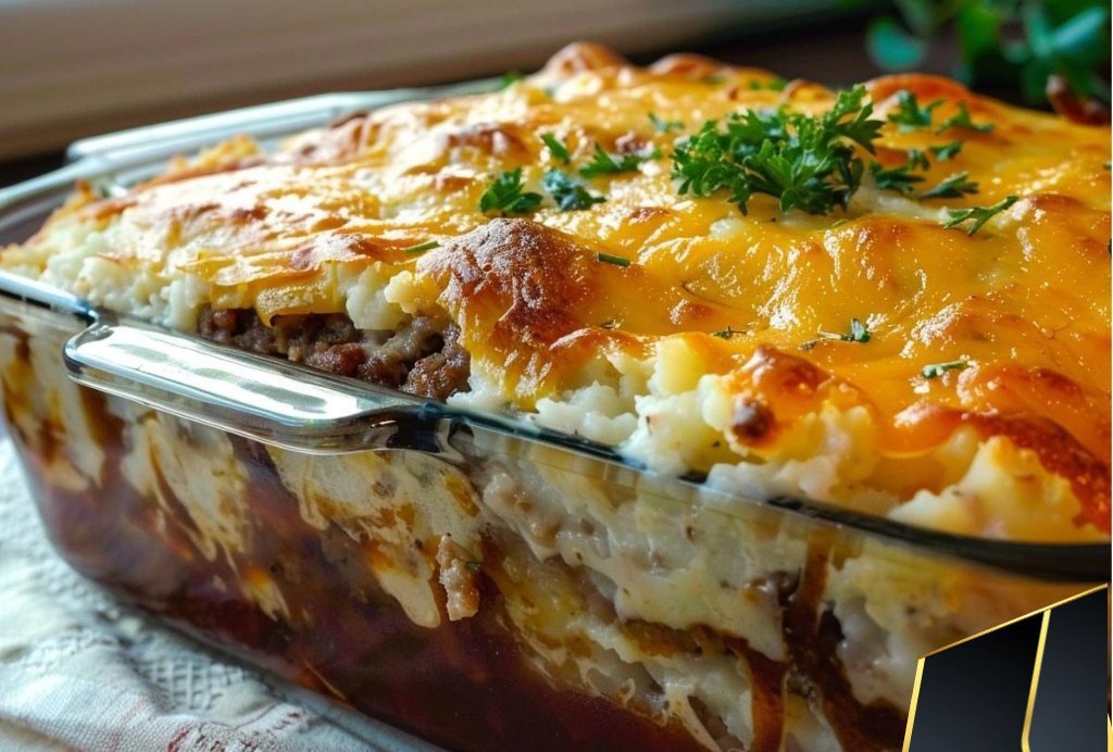 Cowboy Meatloaf and Potato Casserole