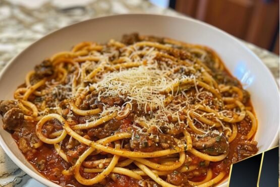 Homemade Spaghetti prepared at home with simple ingredients and clear steps.