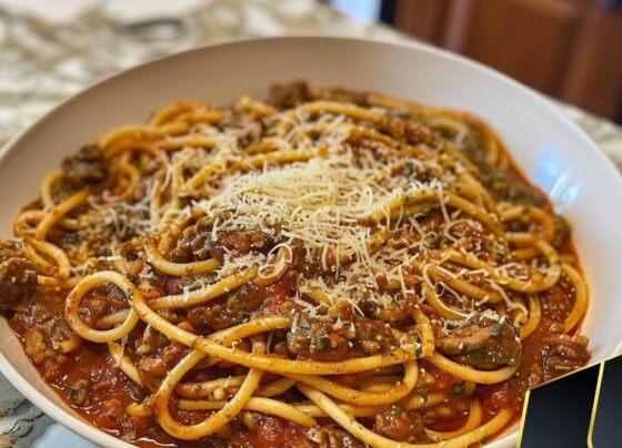 Homemade Spaghetti prepared at home with simple ingredients and clear steps.