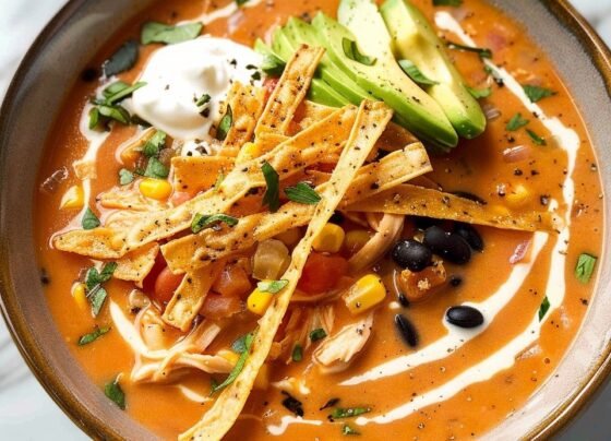 Creamy Chicken Tortilla Soup prepared at home with simple ingredients and clear steps.