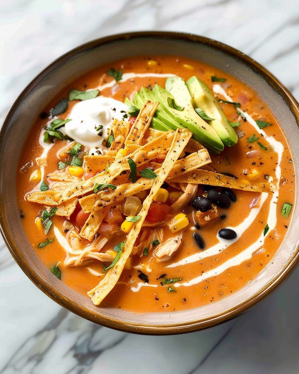Creamy Chicken Tortilla Soup