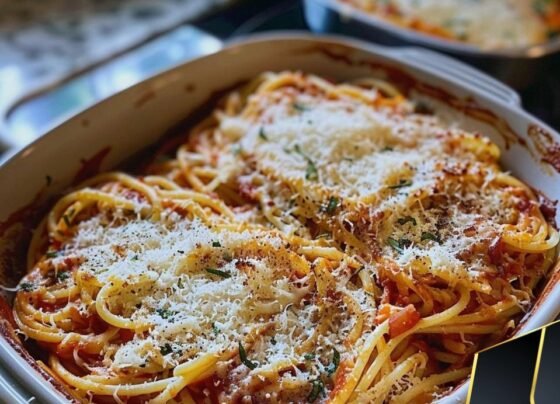 Baked Cream Cheese Spaghetti prepared at home with simple ingredients and clear steps.