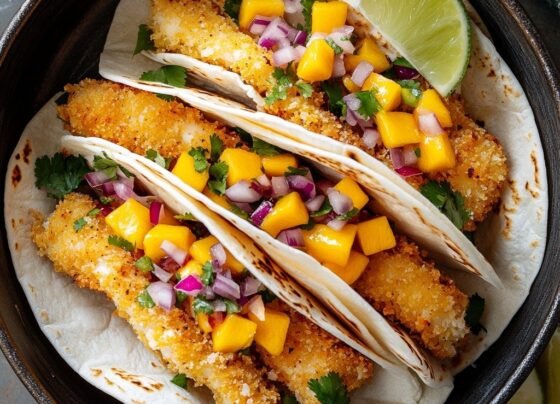 Crispy Fish Tacos with Tangy Mango Salsa: Fresh and Flavorful Recipe prepared at home with simple ingredients and clear steps.