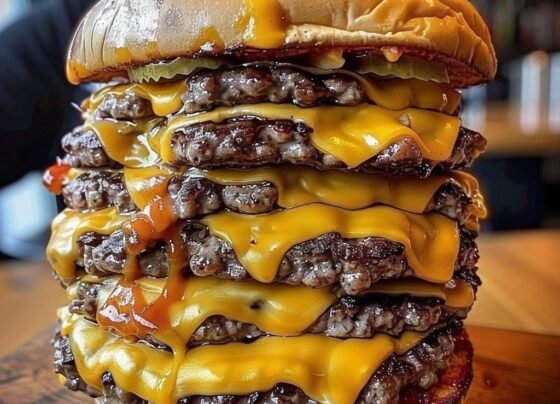 Ultimate Stacked Cheeseburger prepared at home with simple ingredients and clear steps.