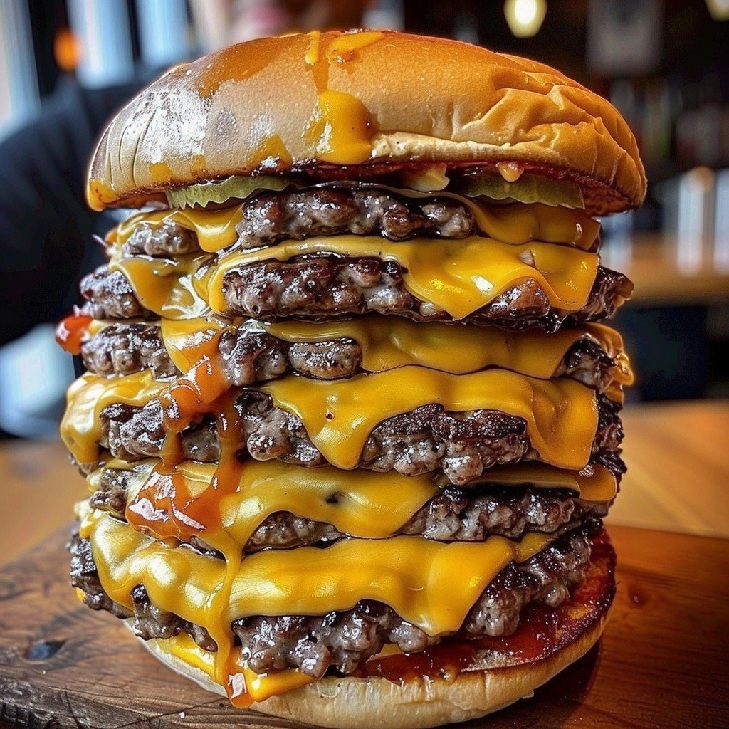 Ultimate Stacked Cheeseburger