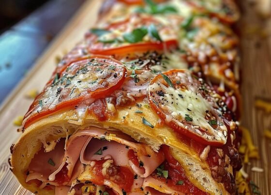 Italian Stromboli prepared at home with simple ingredients and clear steps.