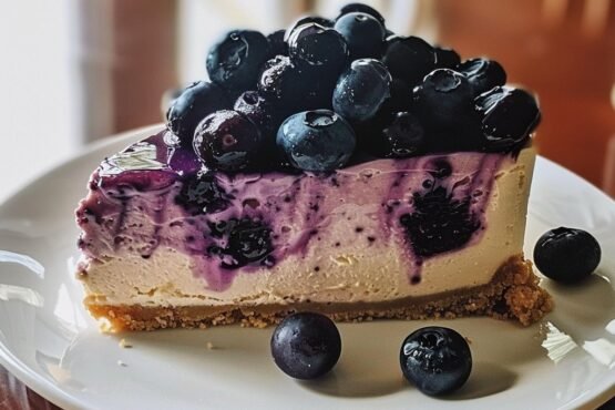 Yummy Blueberry Cheesecake prepared at home with simple ingredients and clear steps.