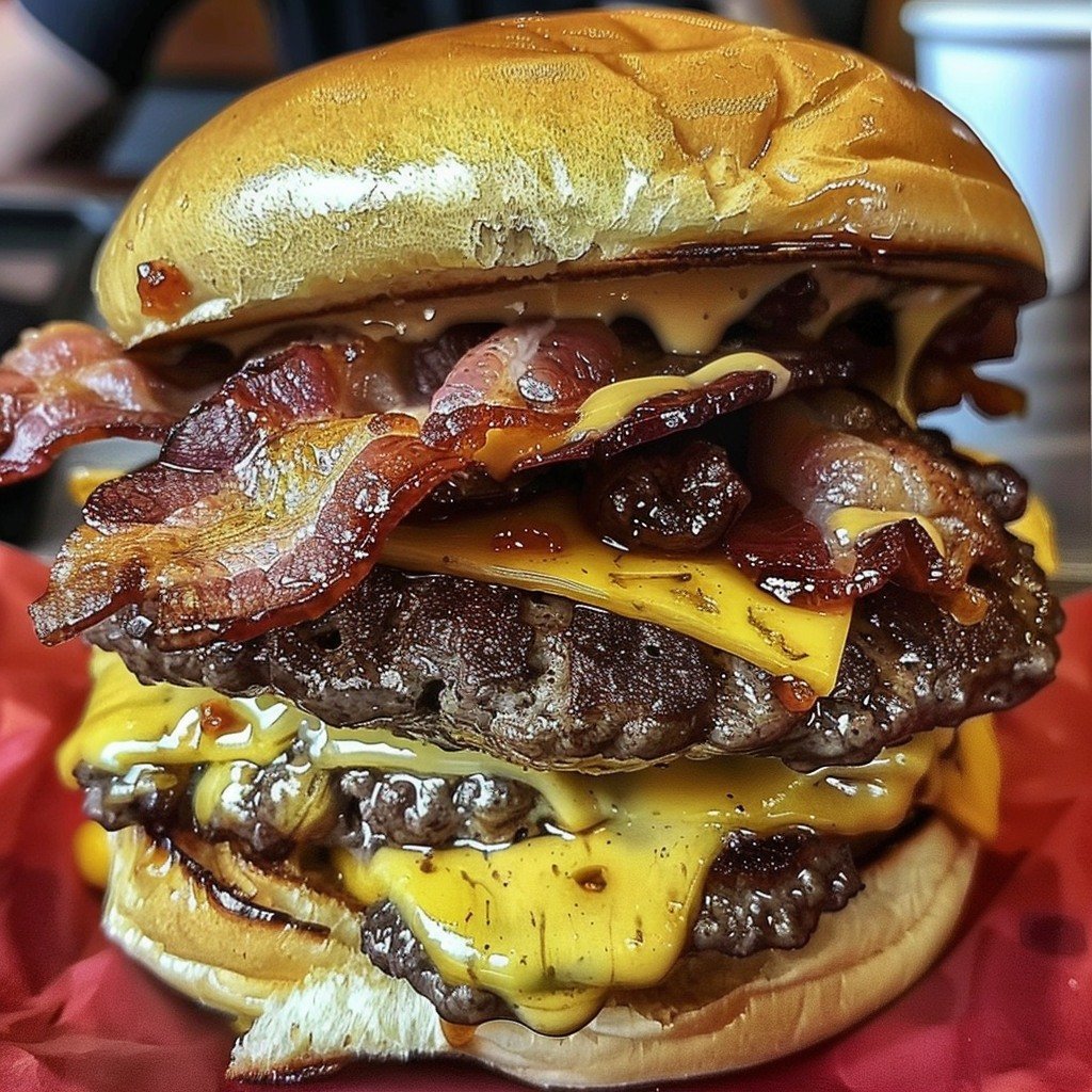 Double Bacon Smash Cheeseburger