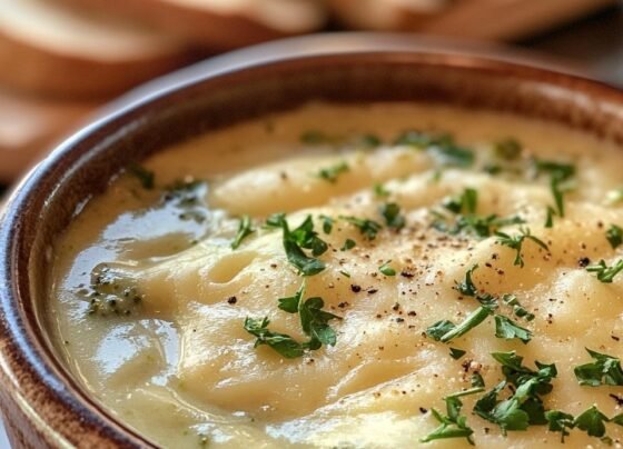 Creamy Broccoli-Cheddar Soup prepared at home with simple ingredients and clear steps.