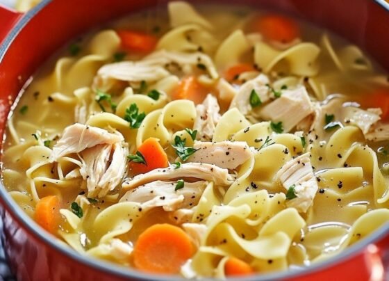 Chicken Noodle Soup Recipe | Comforting and Warm prepared at home with simple ingredients and clear steps.