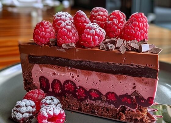 Heavenly Raspberry Chocolate Mousse Cake prepared at home with simple ingredients and clear steps.