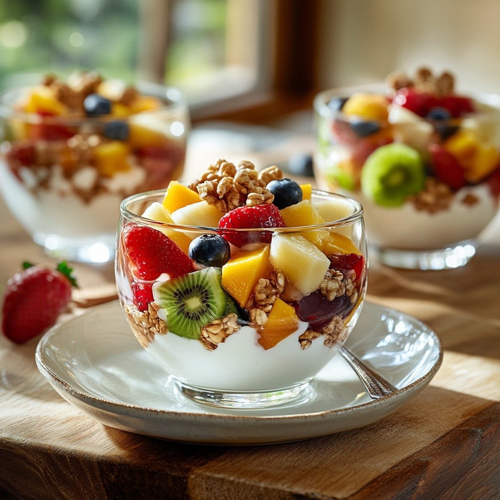 Lebanese Fruit Cocktail with Ashta