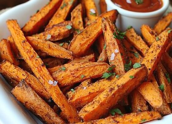 Sweet Potato Fries Recipe | Crispy and Flavorful prepared at home with simple ingredients and clear steps.
