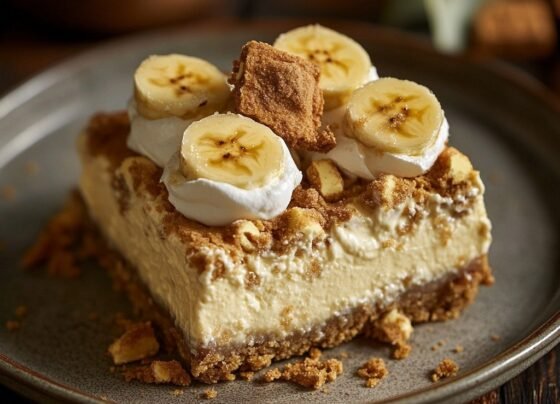 Get Ready to Indulge in These Irresistible Banana Pudding Cheesecake Squares! prepared at home with simple ingredients and clear steps.