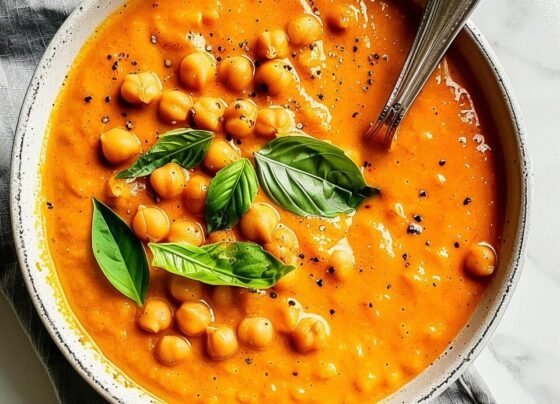 Roasted Red Pepper Chickpea Soup – Bold