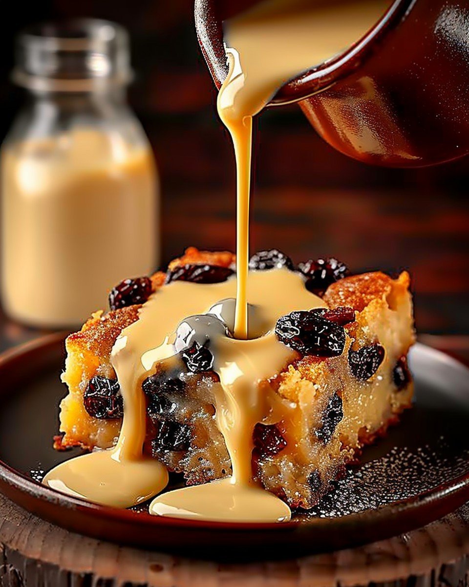 Grandma’s Old-Fashioned Bread Pudding with Vanilla Sauce