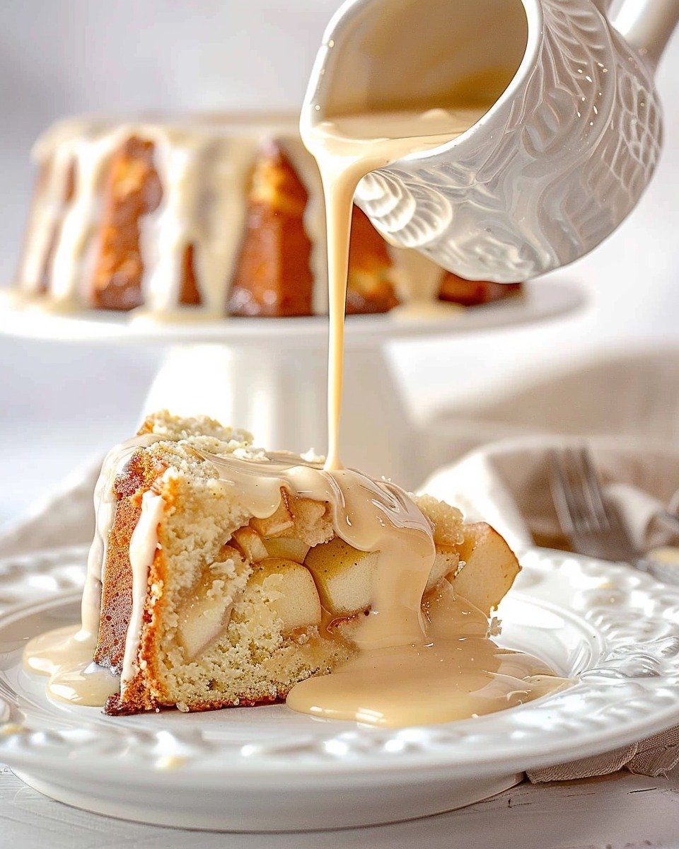 Irish Apple Cake with Custard Sauce