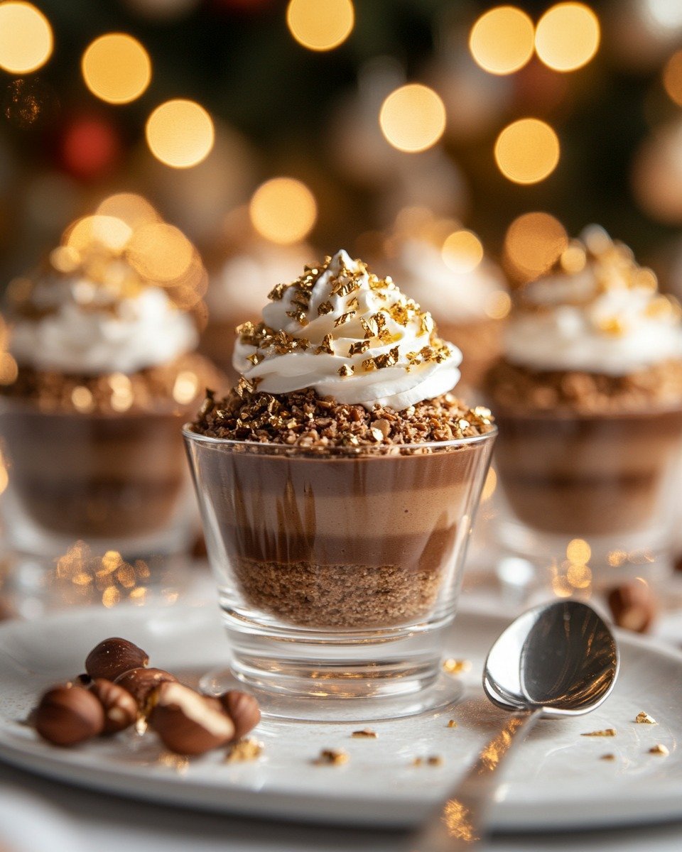 Chocolate Hazelnut Mousse Cups
