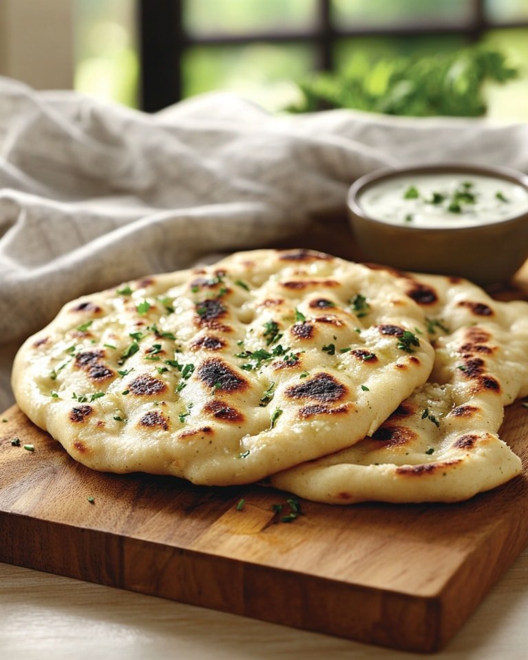 Homemade Garlic and Coriander Naan