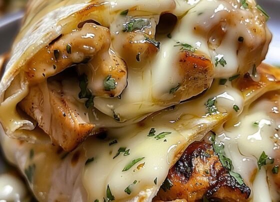 Cheesy Garlic Chicken Wraps prepared at home with simple ingredients and clear steps.