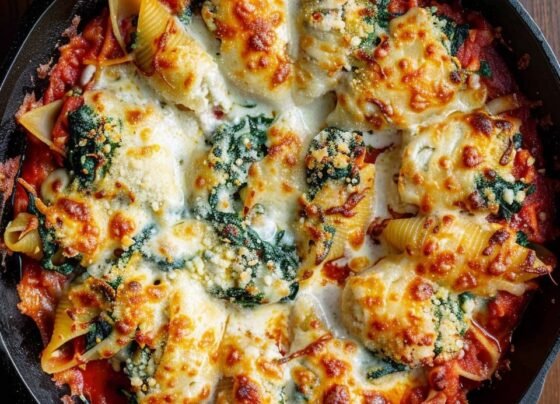 Stuffed Pasta Shells with Spinach & Ricotta prepared at home with simple ingredients and clear steps.