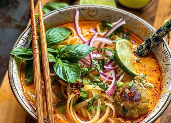 Weeknight Thai Chicken Meatball Khao Soi prepared at home with simple ingredients and clear steps.