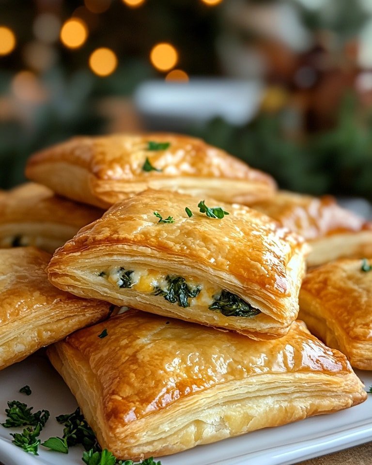 Spinach and Cheese Puff Pastry Stars