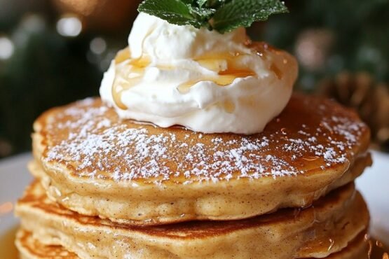 Gingerbread Pancakes with Whipped Cream prepared at home with simple ingredients and clear steps.