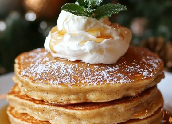 Gingerbread Pancakes with Whipped Cream prepared at home with simple ingredients and clear steps.