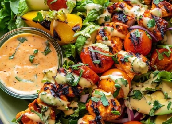 Chopped Honey Buffalo Chicken Skewer Salad prepared at home with simple ingredients and clear steps.
