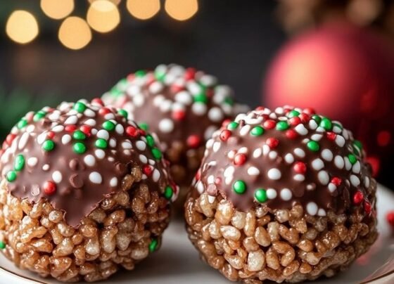 Christmas Chocolate Rice Krispie Balls prepared at home with simple ingredients and clear steps.