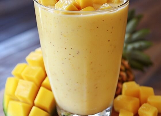 Tropical Smoothie Recipe | Refreshing and Vibrant prepared at home with simple ingredients and clear steps.