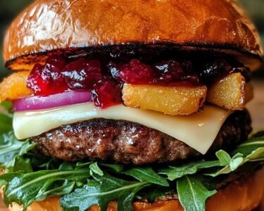 Festive Christmas Burger prepared at home with simple ingredients and clear steps.