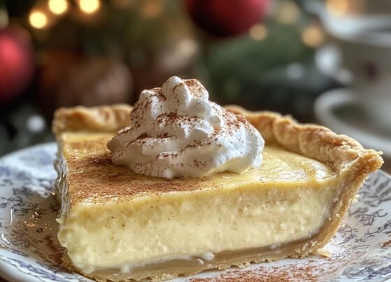 Christmas Eve Cinnamon-Vanilla Creamy Custard Pie prepared at home with simple ingredients and clear steps.