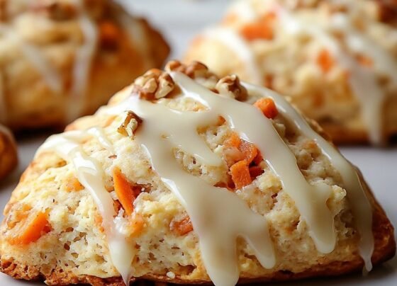 Carrot Cake Scones with Cream Cheese Glaze prepared at home with simple ingredients and clear steps.