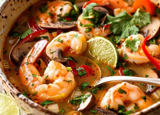 Tom Yum Soup Recipe prepared at home with simple ingredients and clear steps.