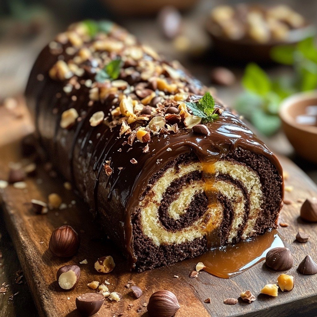 Chocolate and Hazelnut Swiss Roll Recipe