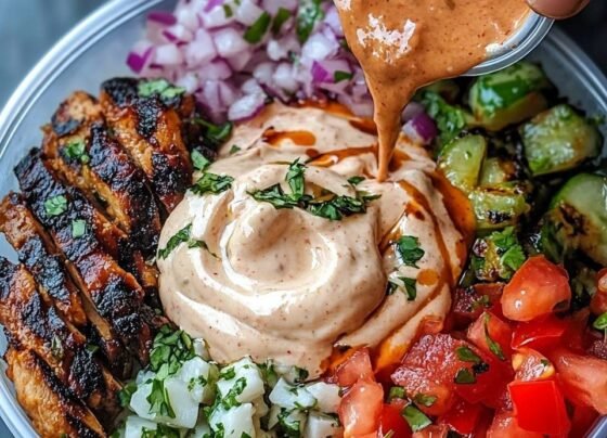 Burrito Bowls with Pico de Gallo & Chipotle Aioli prepared at home with simple ingredients and clear steps.