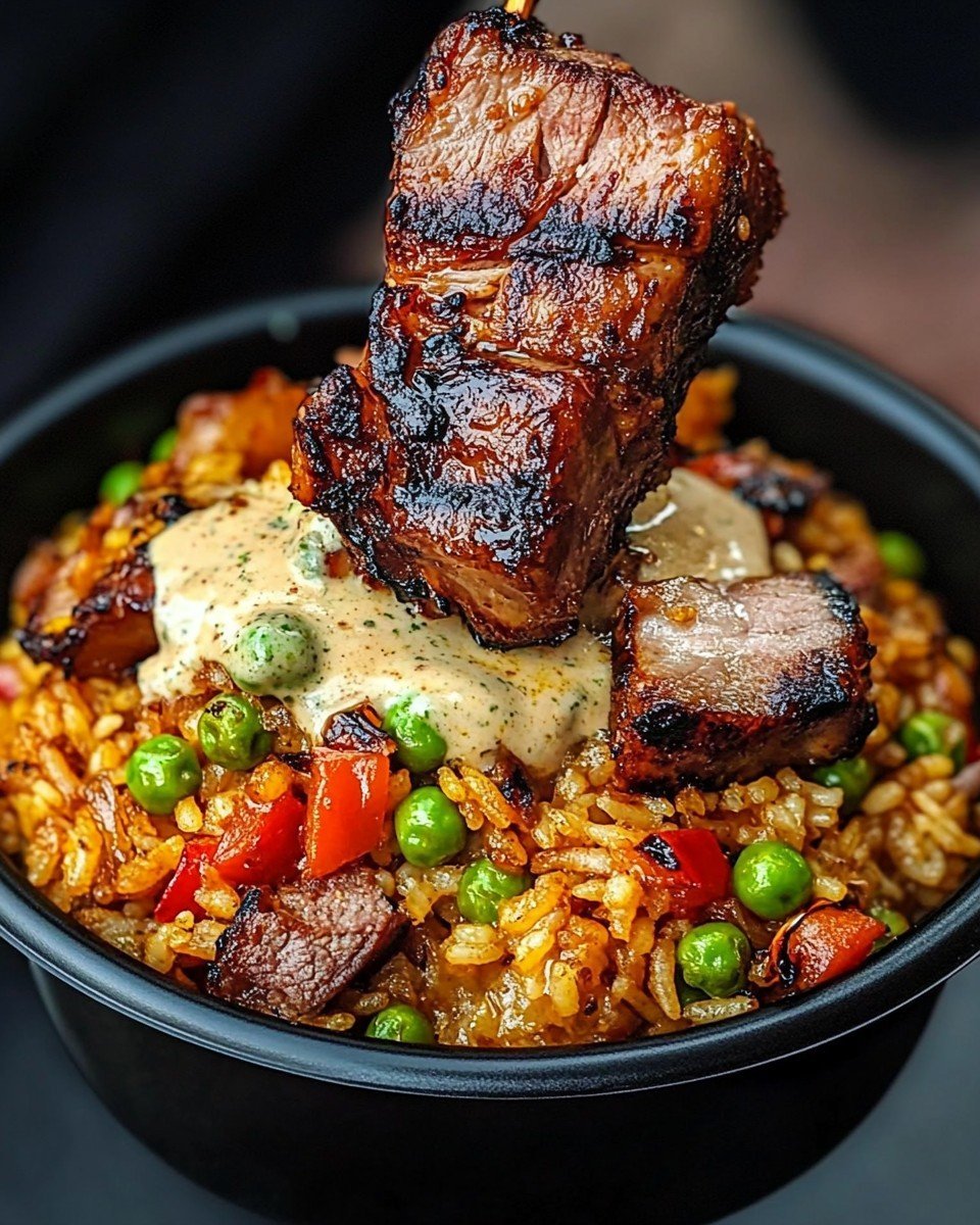 Spanish Paella with Creamy Yaugre Sauce