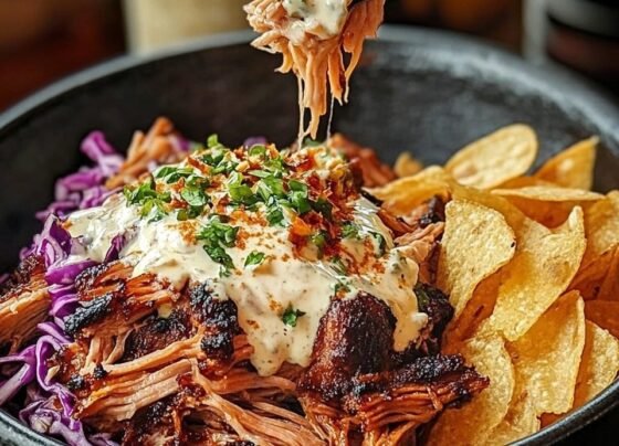 BBQ Pulled Beef Bowl with Creamy Coleslaw Dressing prepared at home with simple ingredients and clear steps.