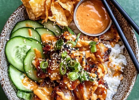 Spicy Chicken Yum Yum Rice Bowls prepared at home with simple ingredients and clear steps.