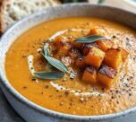 Winter Squash Soup with Sage prepared at home with simple ingredients and clear steps.